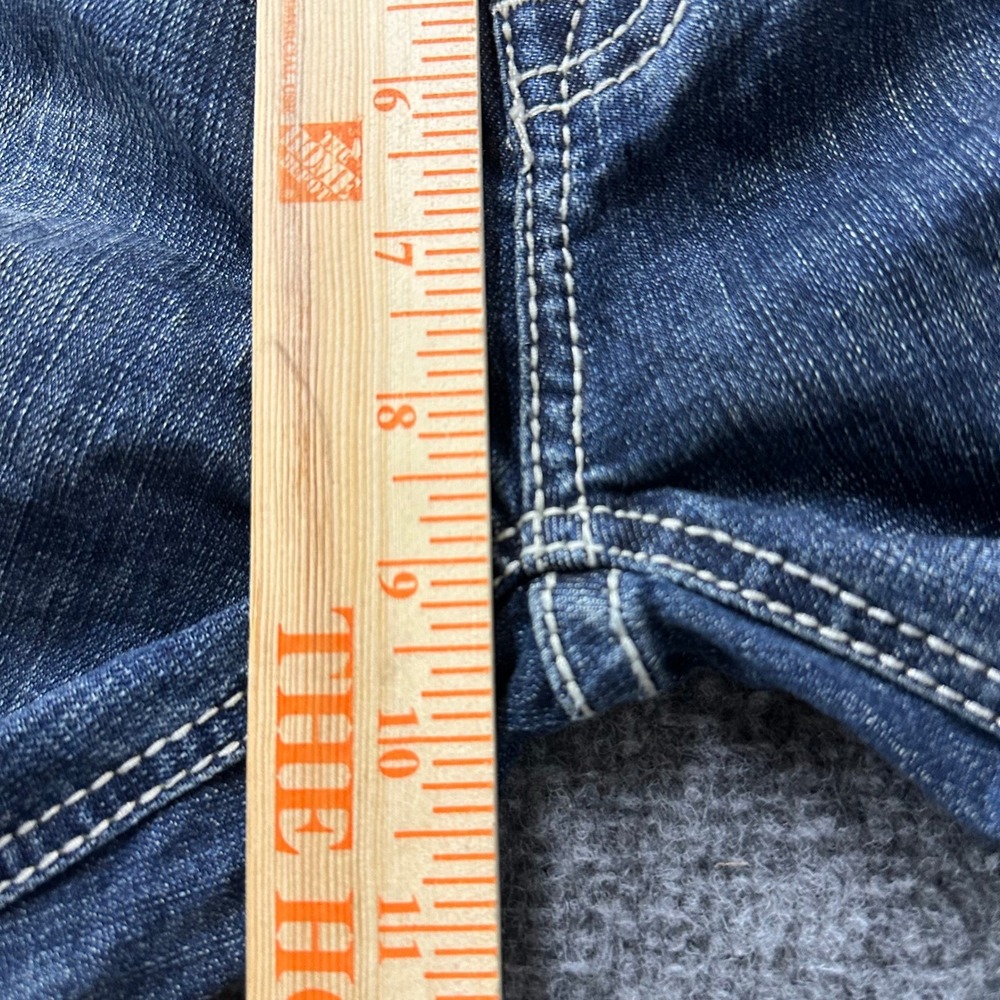 Rock & Roll Jeans Womens Size 26 Dark Wash Bootcut Mid Rise Cow Print Western - Picture 4 of 9